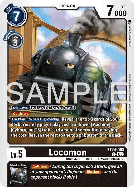 Digimon TCG Card 'BT24-063' 'Locomon'