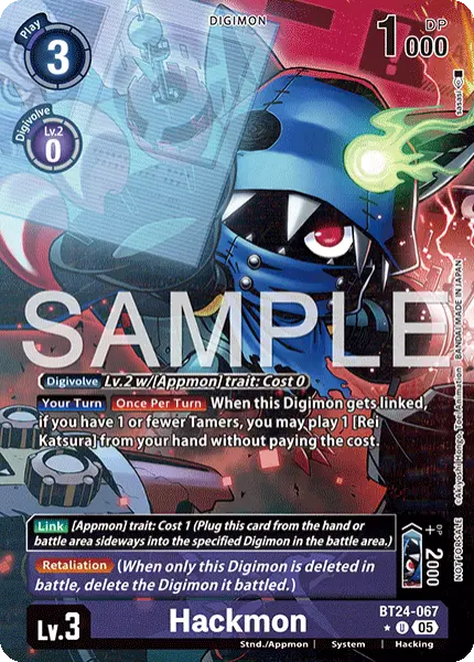 Digimon TCG Card 'BT24-067_P1' 'Hackmon'
