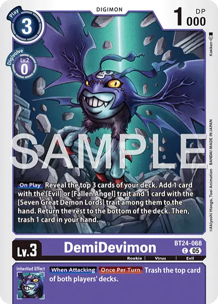 Digimon TCG Card 'BT24-068' 'DemiDevimon'