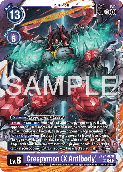 Deck BT24 Creepymon with preview of card BT24-078
