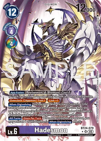Digimon TCG Card 'BT24-079_P1' 'Hadesmon'