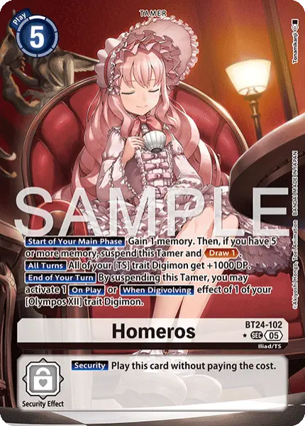 Digimon TCG Card 'BT24-102_P1' 'Homeros'