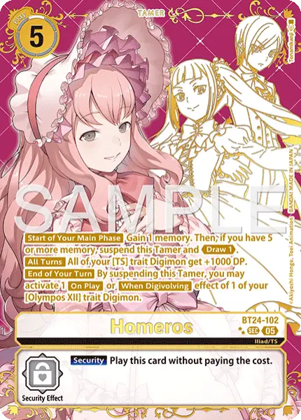 Digimon TCG Card 'BT24-102_P2' 'Homeros'