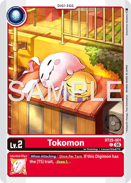 Digimon TCG Card 'BT25-001' 'Tokomon'