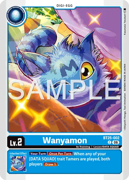Digimon TCG Card 'BT25-002' 'Wanyamon'