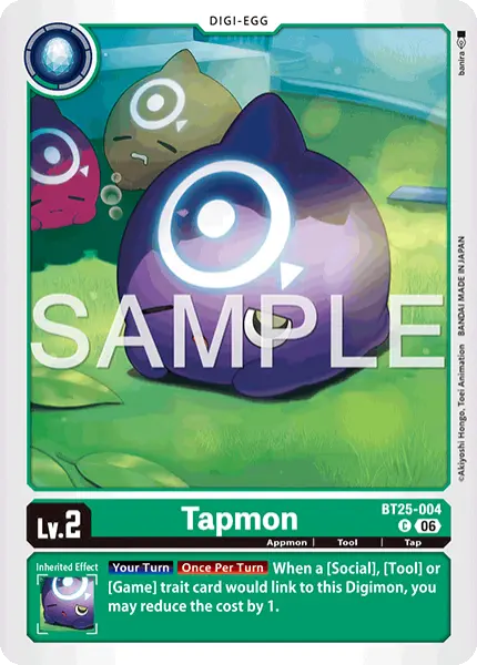 Digimon TCG Card 'BT25-004' 'Tapmon'