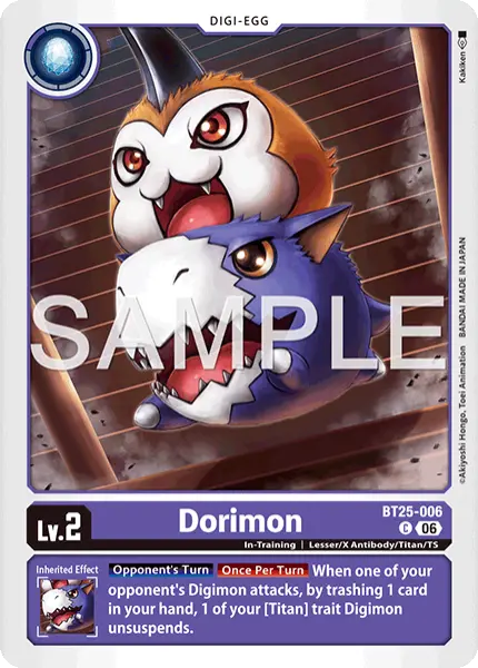 Digimon TCG Card 'BT25-006' 'Dorimon'