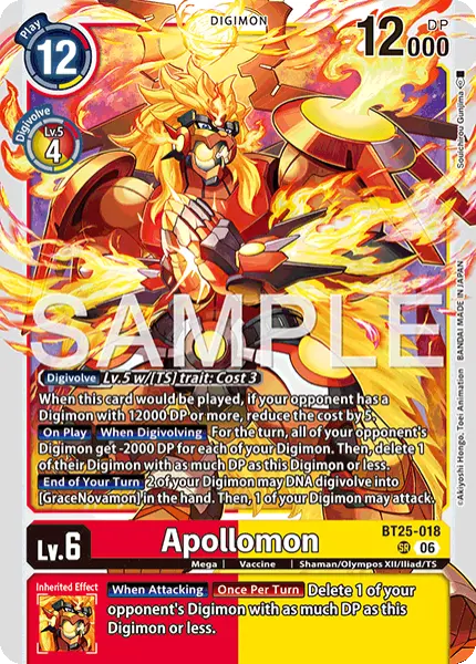 Digimon TCG Card 'BT25-018' 'Apollomon'