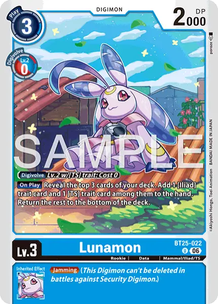 Digimon TCG Card 'BT25-022' 'Lunamon'
