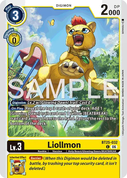 Digimon TCG Card 'BT25-032' 'Liollmon'