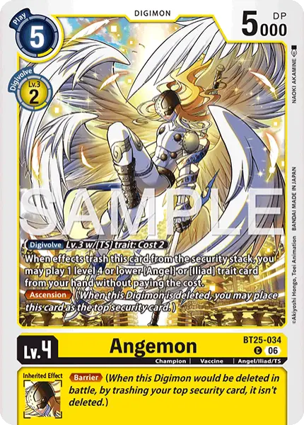 Digimon TCG Card 'BT25-034' 'Angemon'