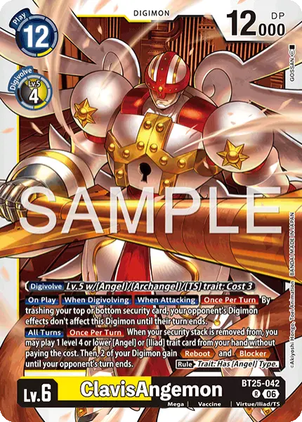 Digimon TCG Card 'BT25-042' 'ClavisAngemon'