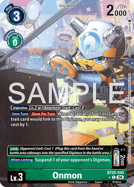 Digimon TCG Card 'BT25-045_P1' 'Onmon'