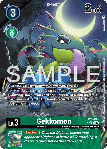 Digimon TCG Card 'BT25-046_P1' 'Gekkomon'