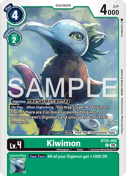 Digimon TCG Card 'BT25-050' 'Kiwimon'