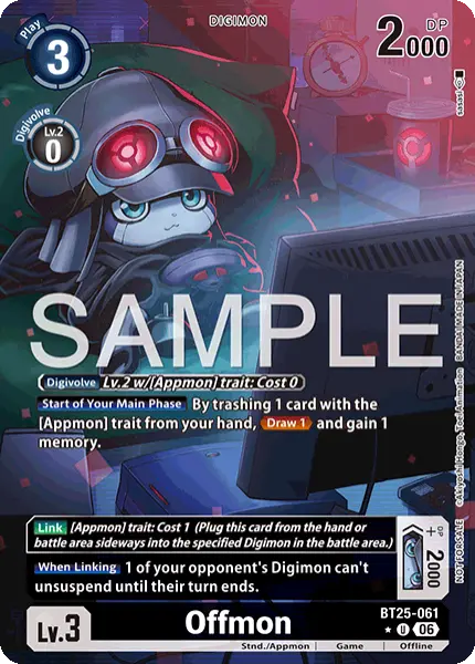 Digimon TCG Card 'BT25-061_P1' 'Offmon'