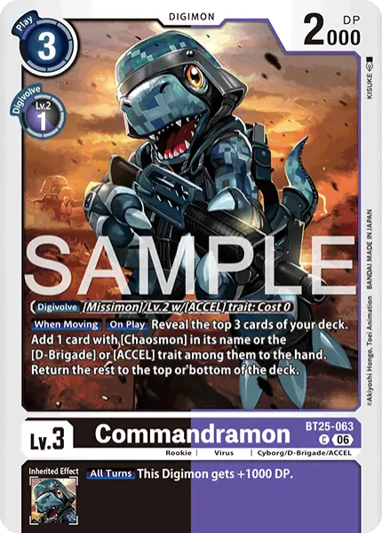 Digimon TCG Card 'BT25-063' 'Commandramon'
