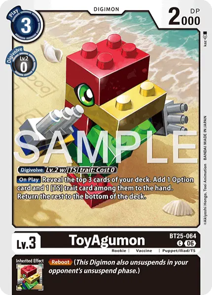 Digimon TCG Card 'BT25-064' 'ToyAgumon'