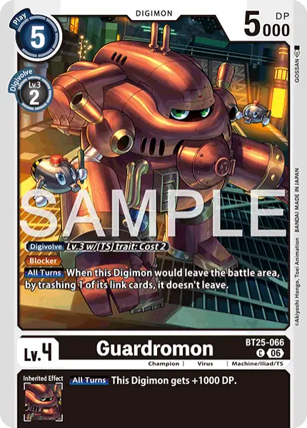 Digimon TCG Card 'BT25-066' 'Guardromon'