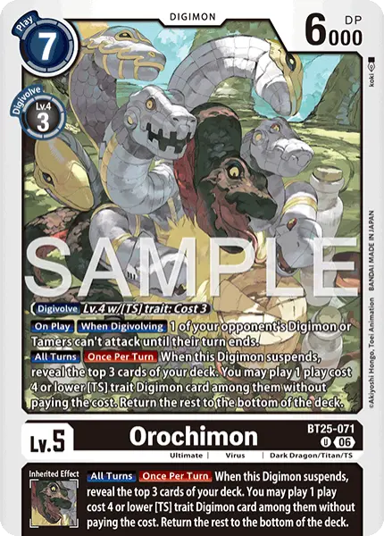 Digimon TCG Card 'BT25-071' 'Orochimon'