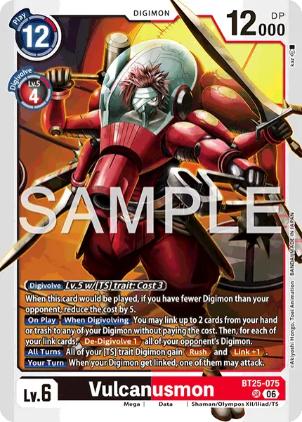 Deck Vulcanusmon - 3rd with preview of card BT25-075