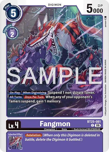 Digimon TCG Card 'BT25-081' 'Fangmon'