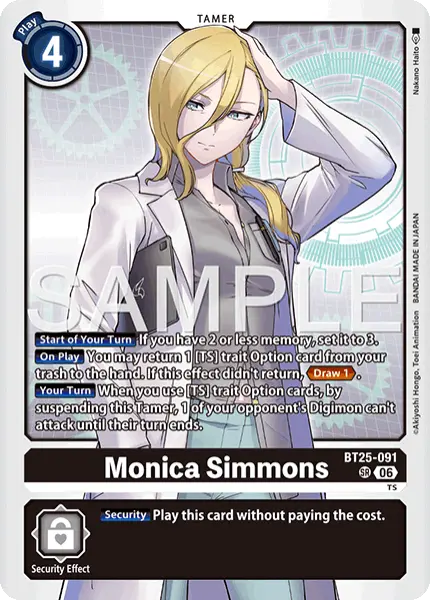 Digimon TCG Card 'BT25-091' 'Monica Simmons'