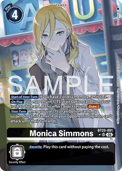 Digimon TCG Card 'BT25-091_P1' 'Monica Simmons'