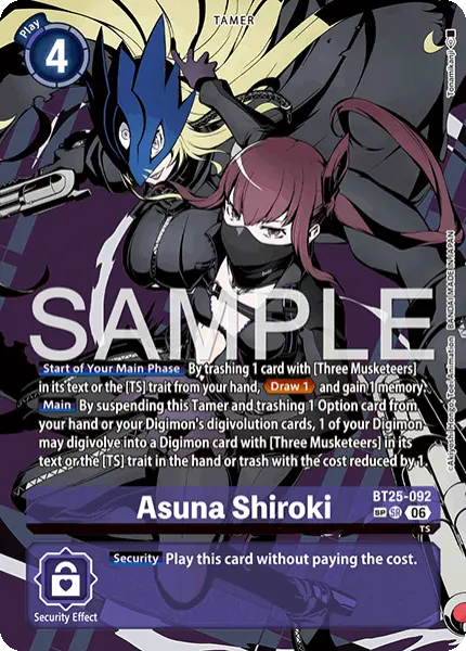 Digimon TCG Card 'BT25-092_P2' 'Asuna Shiroki'