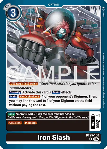 Digimon TCG Card 'BT25-100' 'Iron Slash'