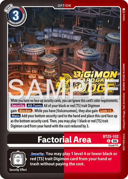Digimon TCG Card 'BT25-102_P1' 'Factorial Area'