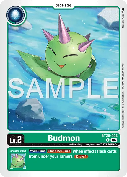 Digimon TCG Card 'BT26-002' 'Budmon'