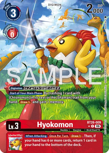 Digimon TCG Card 'BT26-009_P1' 'Hyokomon'