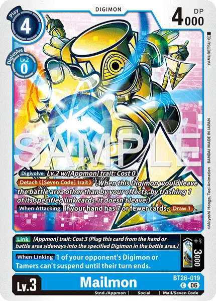 Digimon TCG Card 'BT26-019' 'Mailmon'