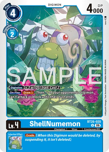 Digimon TCG Card 'BT26-020' 'ShellNumemon'