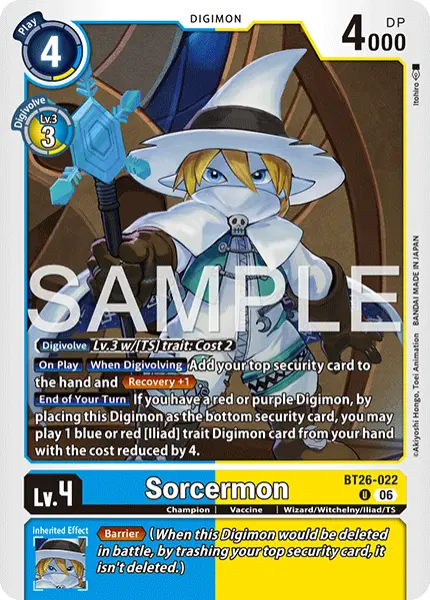 Digimon TCG Card 'BT26-022' 'Sorcermon'