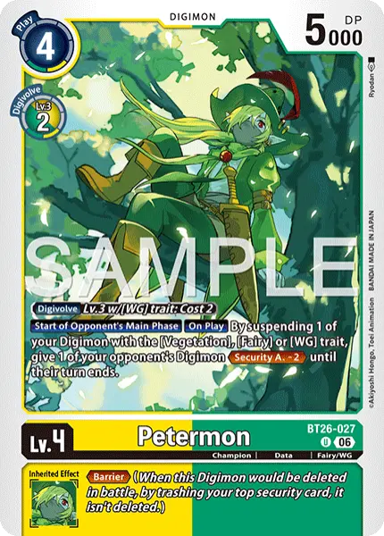 Digimon TCG Card 'BT26-027' 'Petermon'