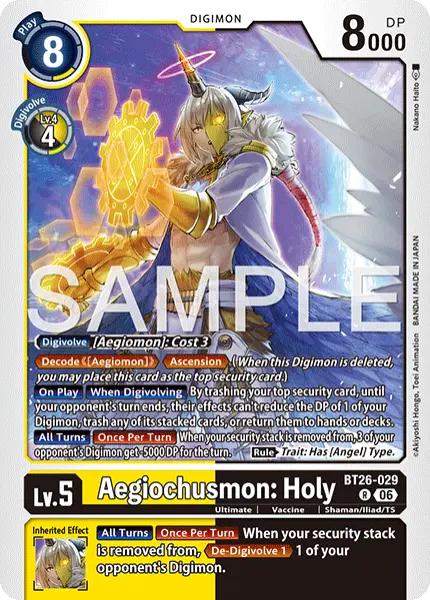 Digimon TCG Card 'BT26-029' 'Aegiochusmon: Holy'