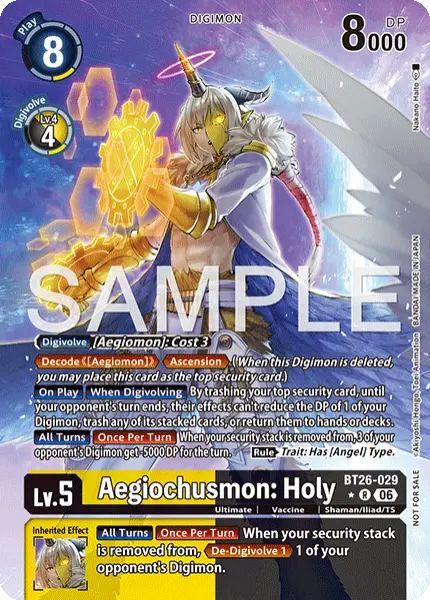 Digimon TCG Card 'BT26-029_P1' 'Aegiochusmon: Holy'