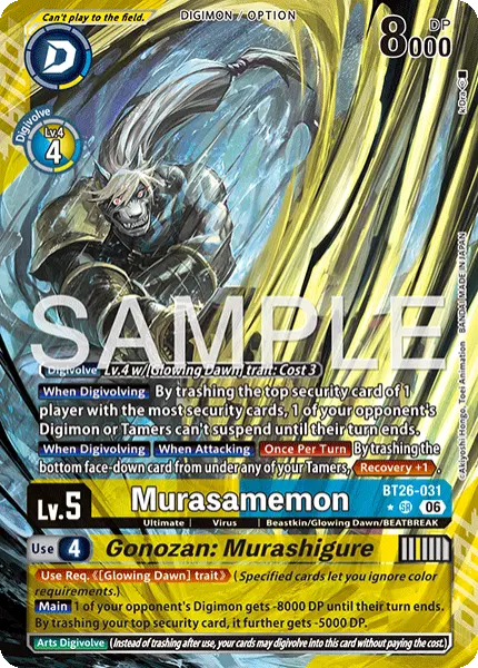 Digimon TCG Card 'BT26-031_P1' 'Murasamemon Gonozan: Murashigure'
