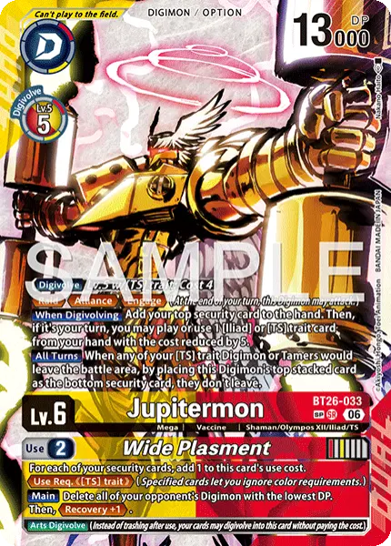 Digimon TCG Card 'BT26-033_P2' 'Jupitermon Wide Plasment'