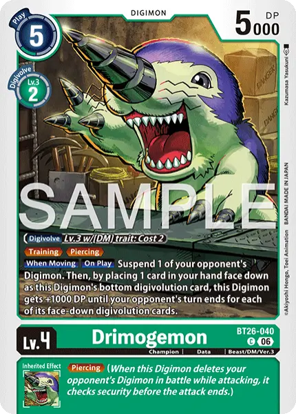Digimon TCG Card 'BT26-040' 'Drimogemon'