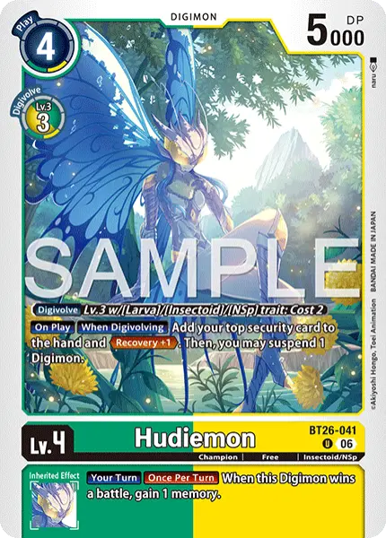 Digimon TCG Card 'BT26-041' 'Hudiemon'