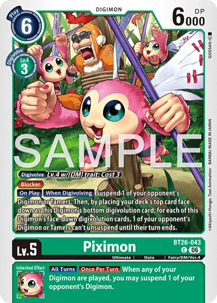 Digimon TCG Card 'BT26-043' 'Piximon'