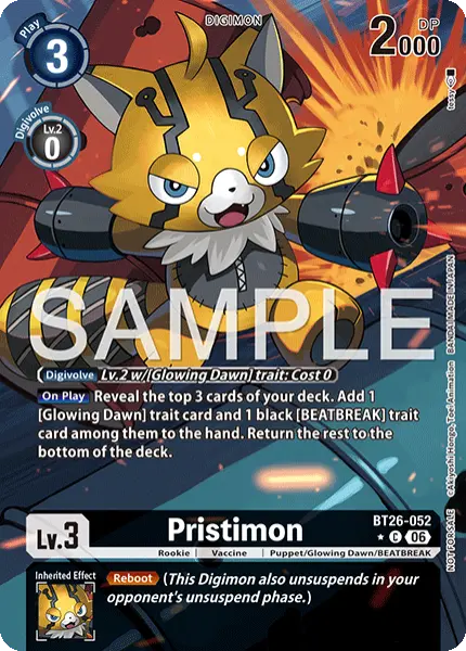Digimon TCG Card 'BT26-052_P1' 'Pristimon'