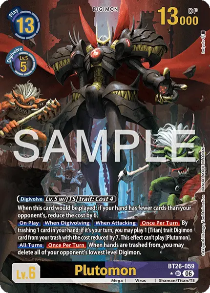 Digimon TCG Card 'BT26-059_P1' 'Plutomon'