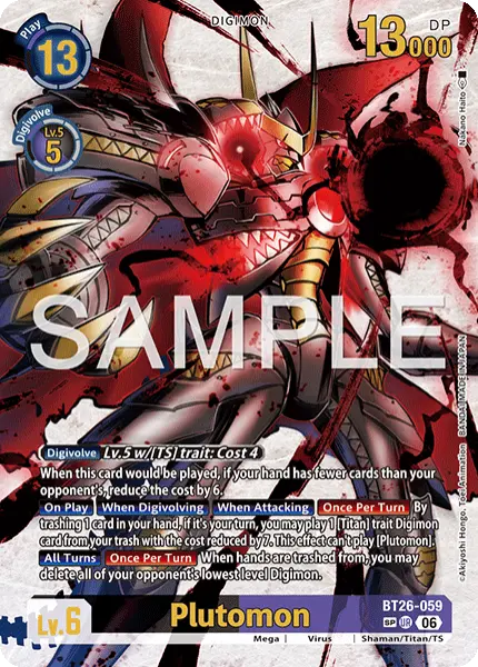 Digimon TCG Card 'BT26-059_P2' 'Plutomon'