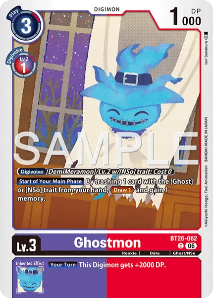 Digimon TCG Card 'BT26-062' 'Ghostmon'