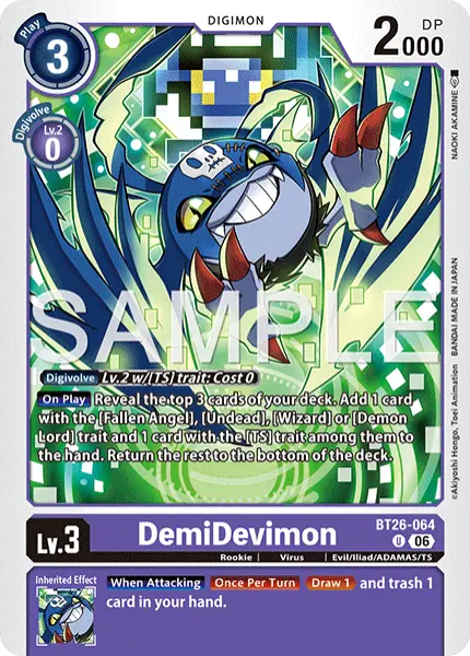 Digimon TCG Card 'BT26-064' 'DemiDevimon'