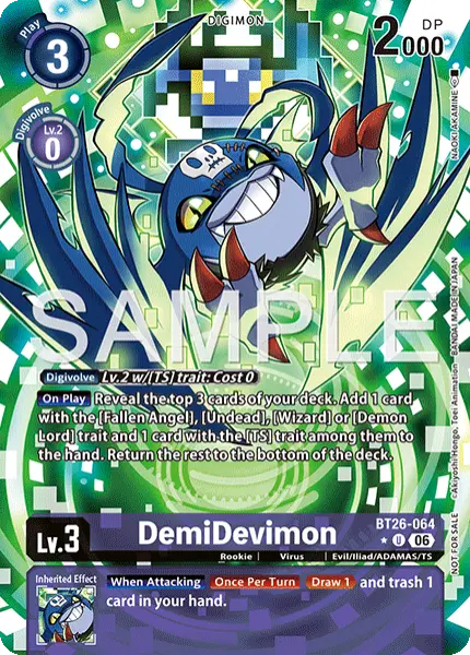 Digimon TCG Card 'BT26-064_P1' 'DemiDevimon'